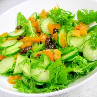 柿ドレのワサビ菜サラダ